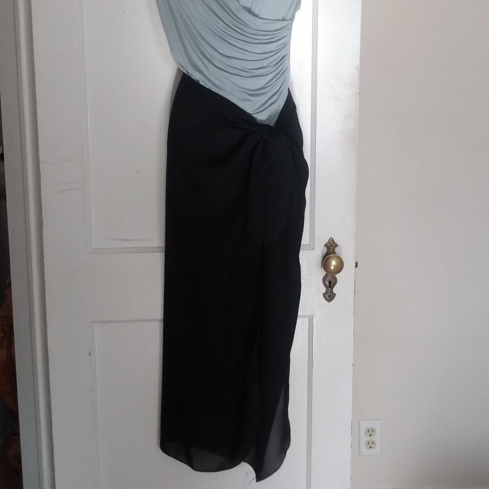 Black Sheer Side-Tie Sarong Beach Cover-up